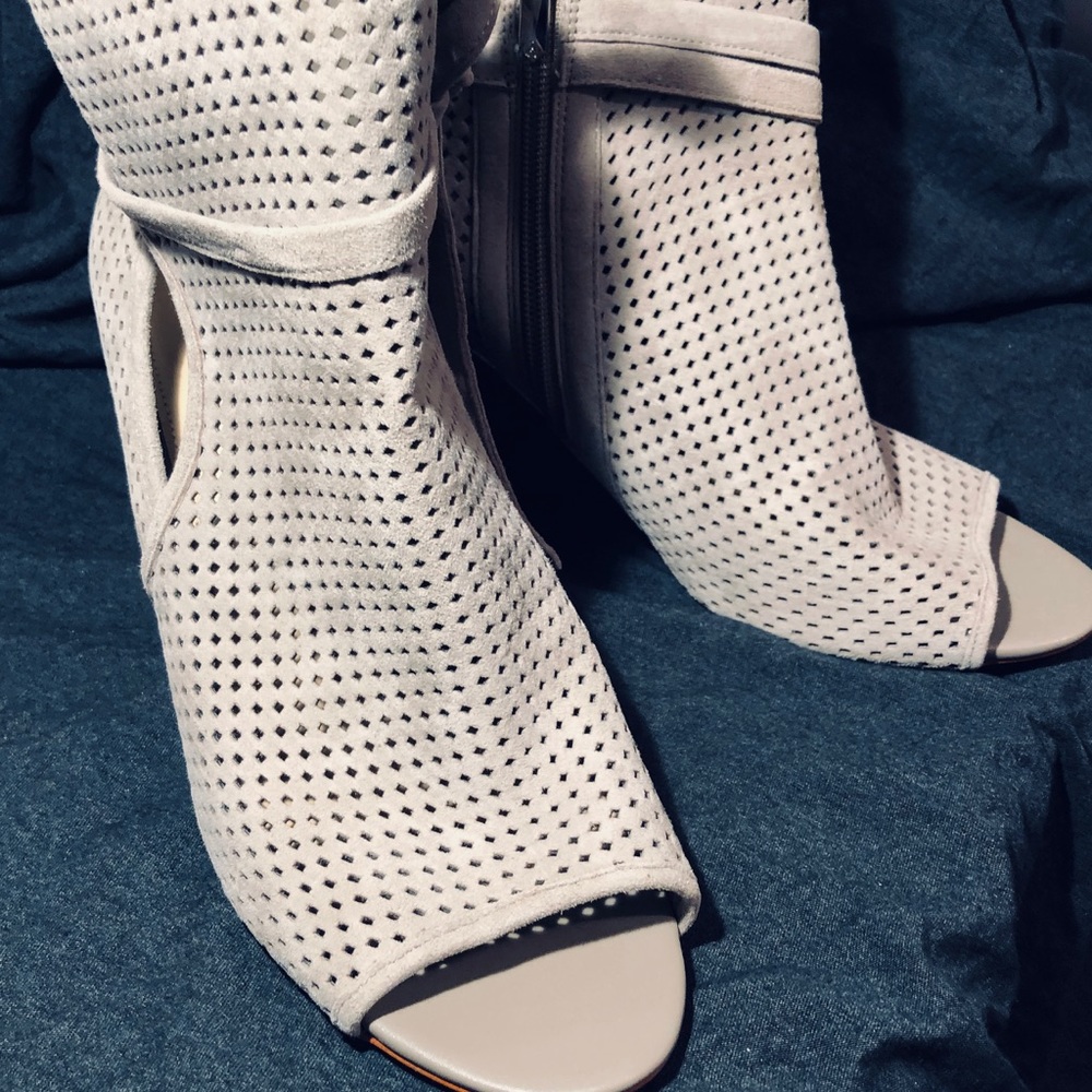 Sam Edelman peep toe block heel booties
